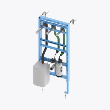 Bâti-support lavabo avec robinetterie électronique intégrée