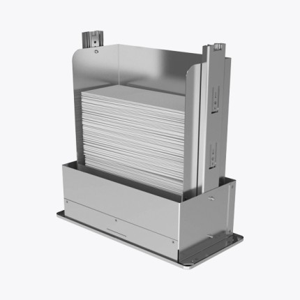 Accessoires inox encastrés derrière miroir