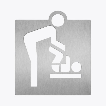 Pictogramas de acero inoxidable para inodoros