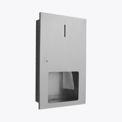 Recessed stainless steel accessories