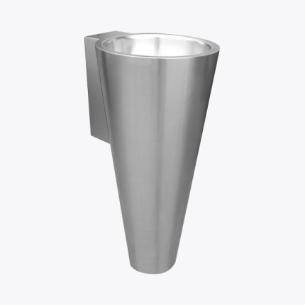 Stainless steel floor-mounted washbasin