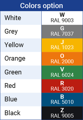 RAL color chart for LAGOON washbasins