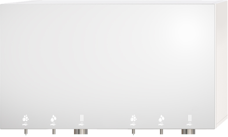 Double module miroir HYFLO pictogrammes leds blanches sans texte 