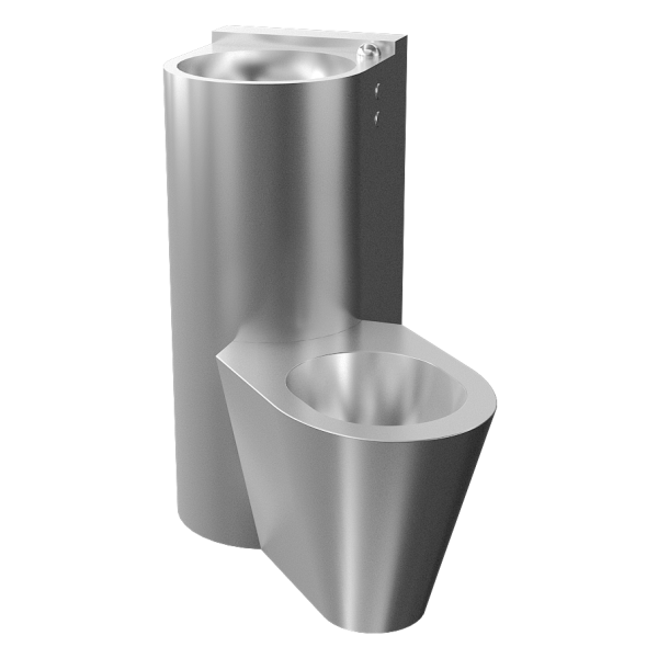 Combi WC lavabo inox sans dosseret