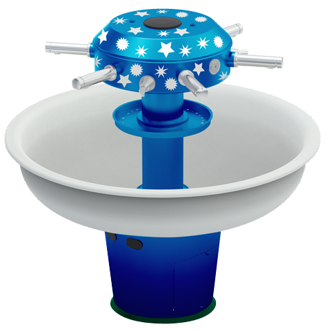 Lavabo rond sur pied maternelle Etoiles