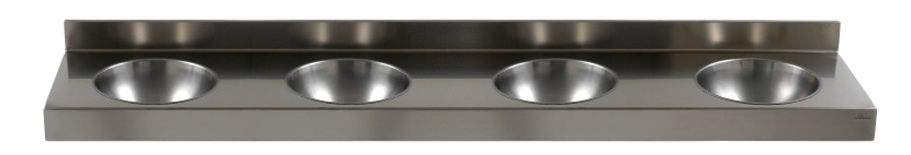 Plan vasques inox quadruple LVE-2400