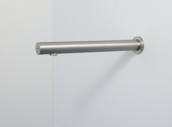 Robinet automatique mural bec long design inox AKWALINE
