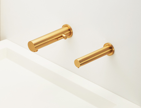 Electronic faucet RONDEO gold matt finish