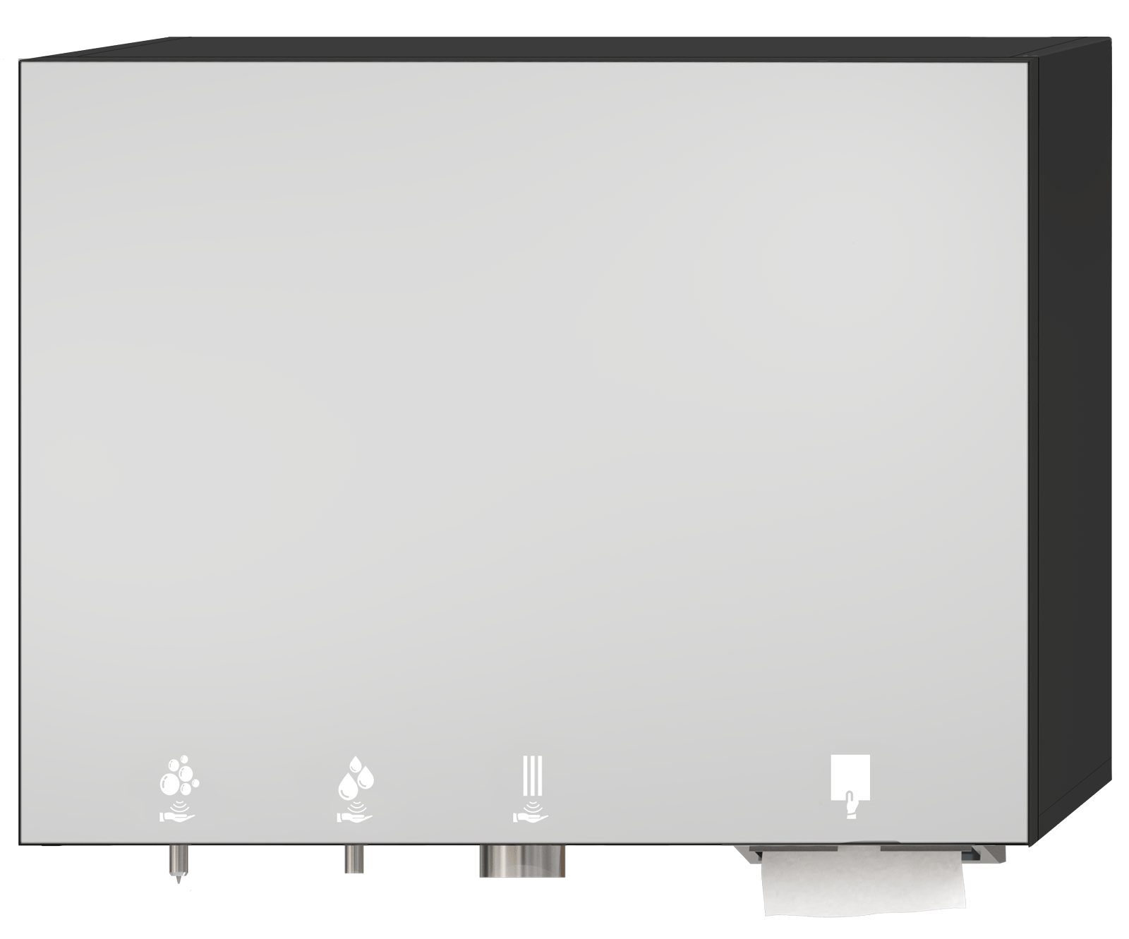 HYFLO mirror module black finish with white LED