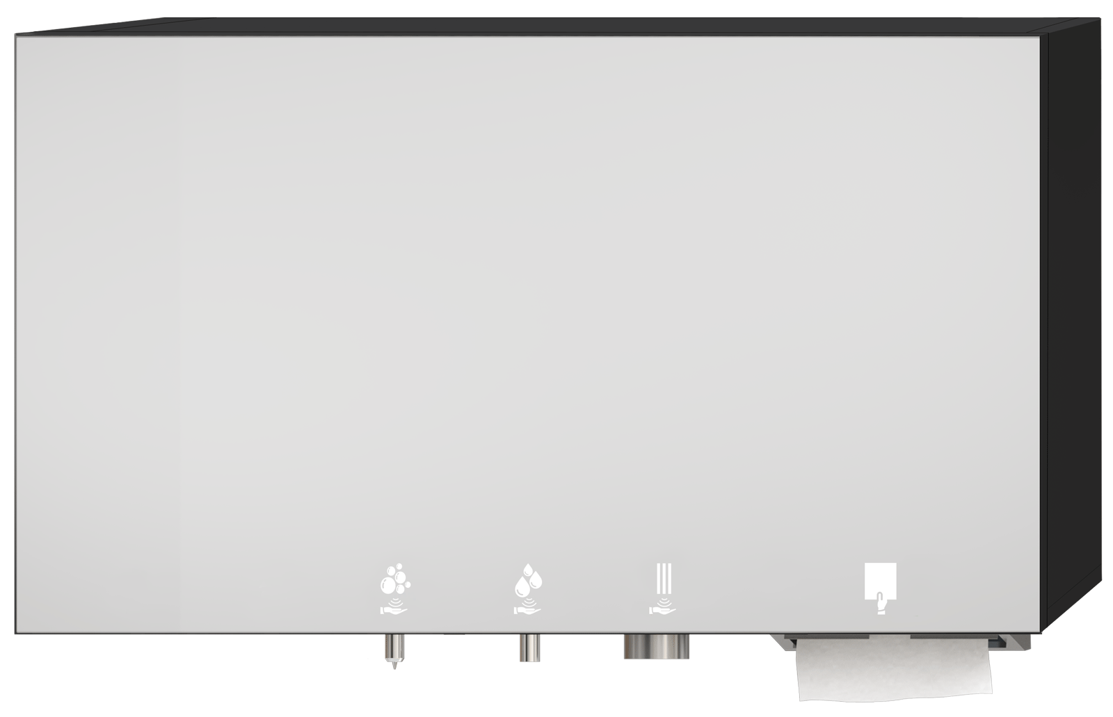 HYFLO mirror module black finish with white LED