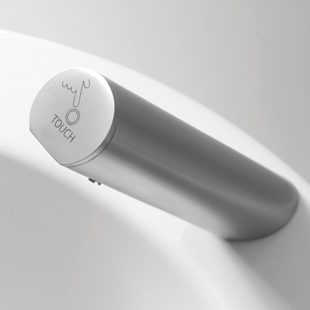 Touch-operated self-closing electronic lavatory faucet Touch-operated-lavatory-faucet