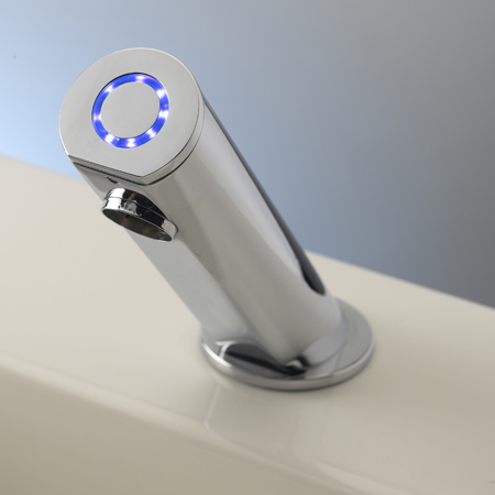 robinet-temporise-touch-led-bleu