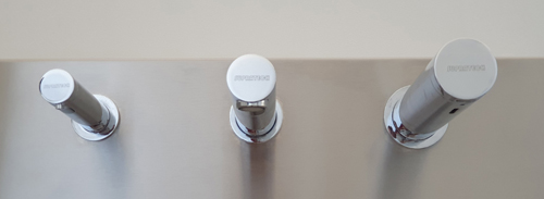 Robinets automatiques design muraux savon eau air RONDEO