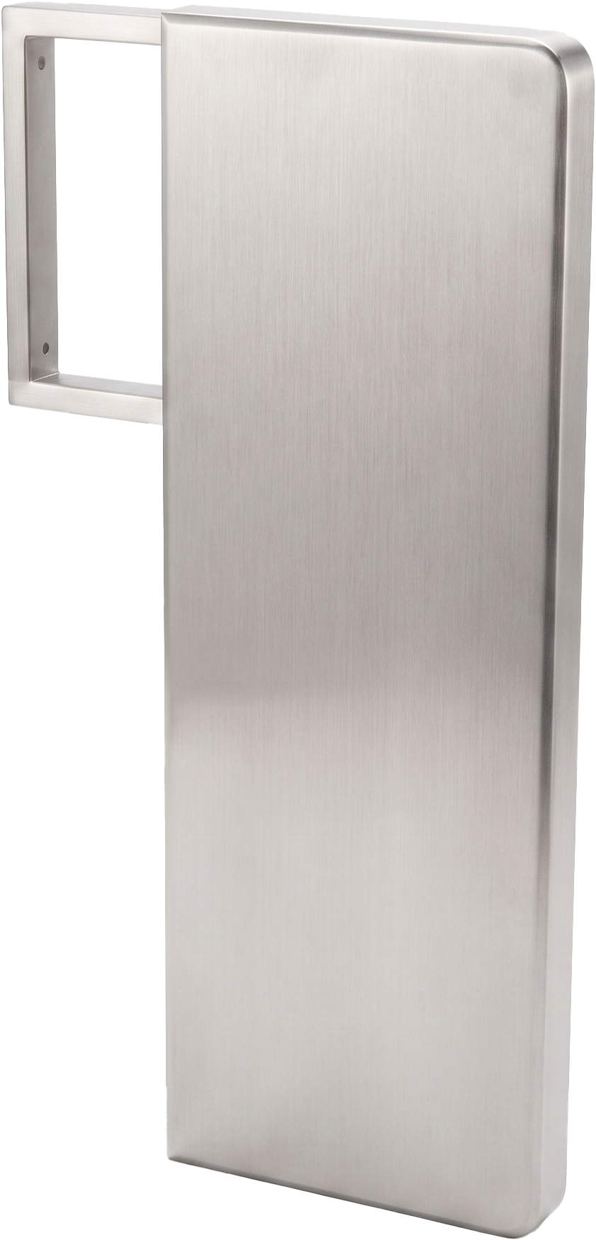 Optional stainless steel privacy screen for urinal stall