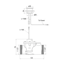Automatic direct flush kit, presence detection system Automatic direct flush kit, presence detection system