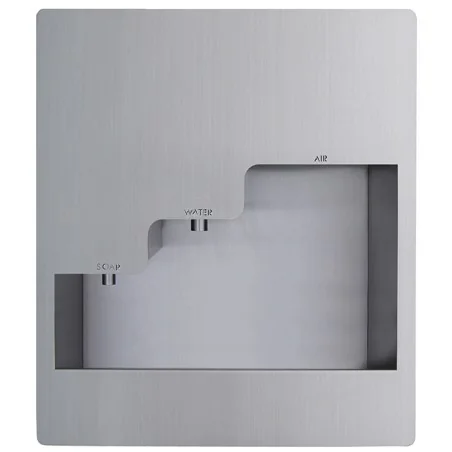 Recessed vandal-proof automatic stainless steel handwashing station 3in1 touch-free soap, water and hand dryer