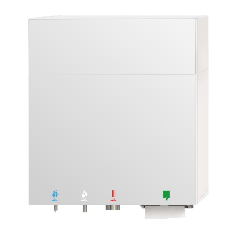 High mirror touch free unit 5 in 1 "mirror-soap-water-air-paper" - SUPRATECH