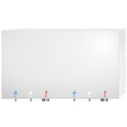 Mirror modul with double station and integrated soap, water and air features