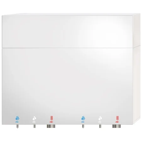 TL-MH-1200 upper mirrored cabinet on a HYFLO double soap-water-air unit, two stations, total height 1000 mm