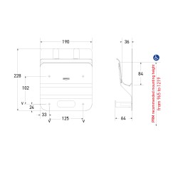 Tablet computer or bag wall holder in stainless steel