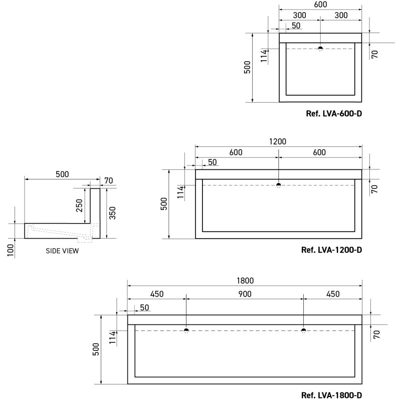 RIVAGE design wall-mounted washbasin in Solid Surface for communities RIVAGE design wall-mounted washbasin in Solid Surface for communities