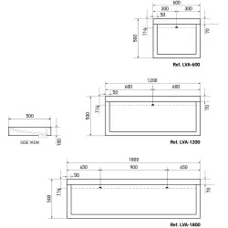 RIVAGE design wall-mounted washbasin in Solid Surface for communities RIVAGE design wall-mounted washbasin in Solid Surface for communities