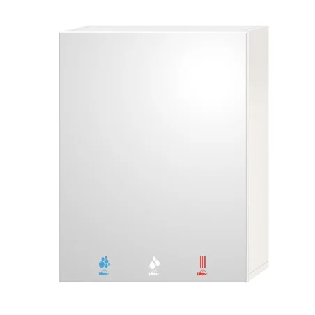 Módulo de pared con jabón, agua y aire integrados tras espejo