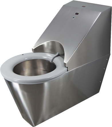 Hygiseat stainless steel wall-hung PRM extended version
